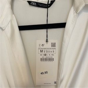Zara satin blazer dress never used new with tags